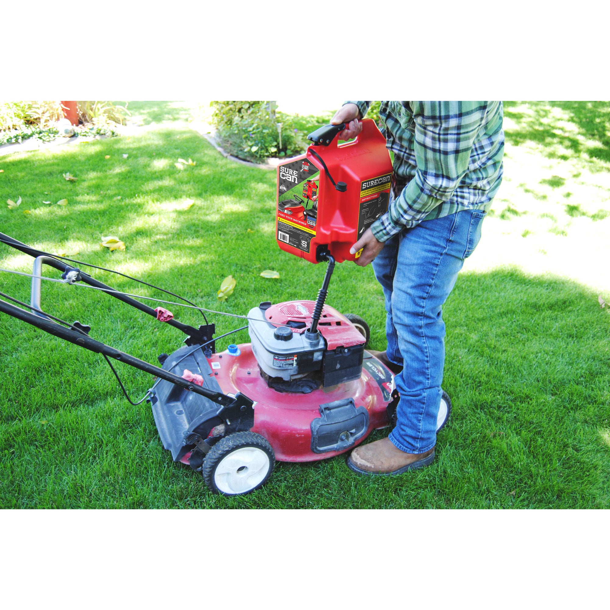 SureCan Rotating Nozzle 5 Gallon Flow Control Gas Container Can, Red (Open Box)