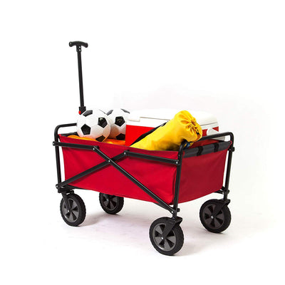 Seina 150 Pound Capacity Portable Folding Outdoor Garden Cart, Red (4 Pack)