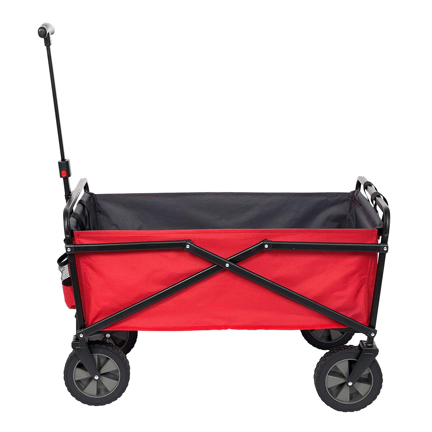 Seina 150 Pound Capacity Portable Folding Outdoor Garden Cart, Red (4 Pack)