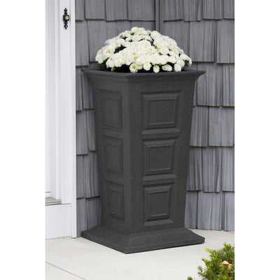 Good Ideas Savannah Colonial Outdoor Large Self Watering Planter, Dark Granite