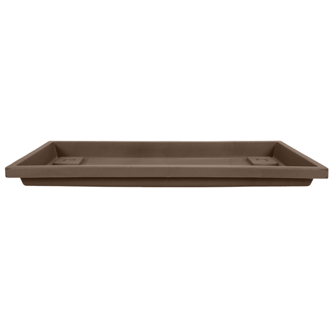 HC Companies Farmhouse Venetian 18 Inch Rectangular Flower Box Saucer, Chocolate