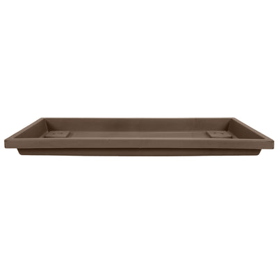 HC Companies Venetian 18" Rectangular Flower Box Saucer, Chocolate (Open Box)