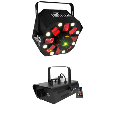Chauvet DJ SWARM 5 FX RGBAW LED Active Derby, Strobe Light + Smoke Fog Machine