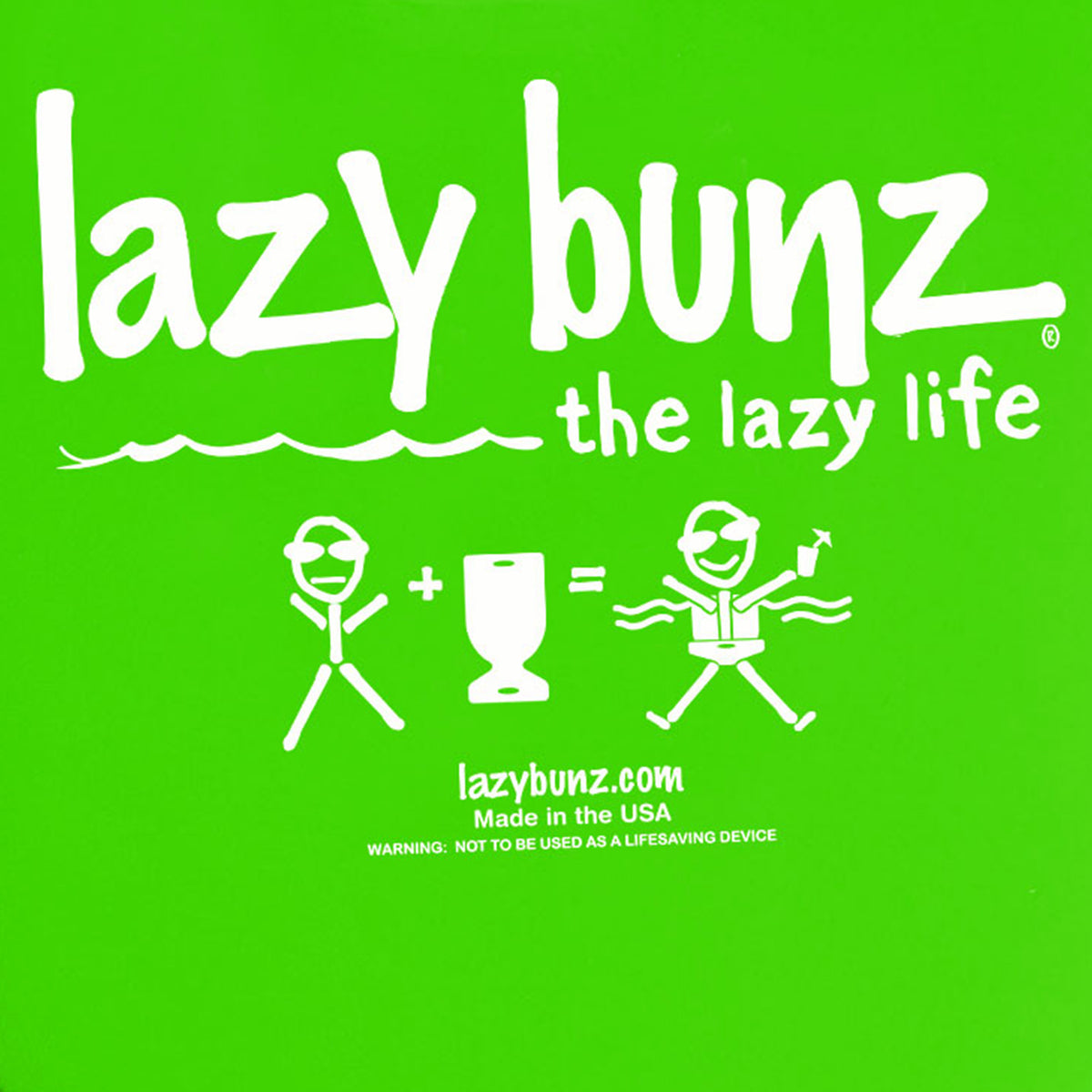 TRC Recreation Lazy Bunz Vinyl Foam Saddle Float Seat, Fierce Green (Open Box) - VMInnovations