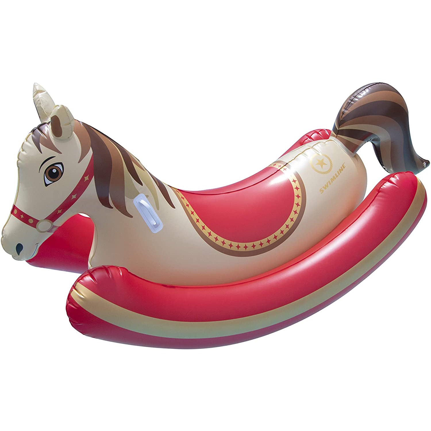 Swimline Giant HobbyHorse Rocker Inflatable Ride On Swimming Pool Toy Float - VMInnovations