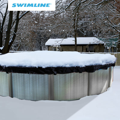 Swimline 30 FT Heavy Duty Winter Round Above Ground Pool Cover(Open Box)(2 Pack)