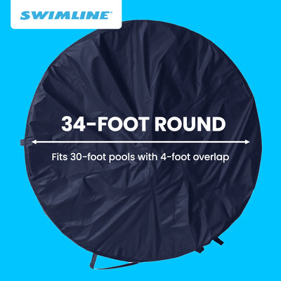Swimline 30 FT Heavy Duty Deluxe Winter Round Above Ground Pool Cover (Open Box)