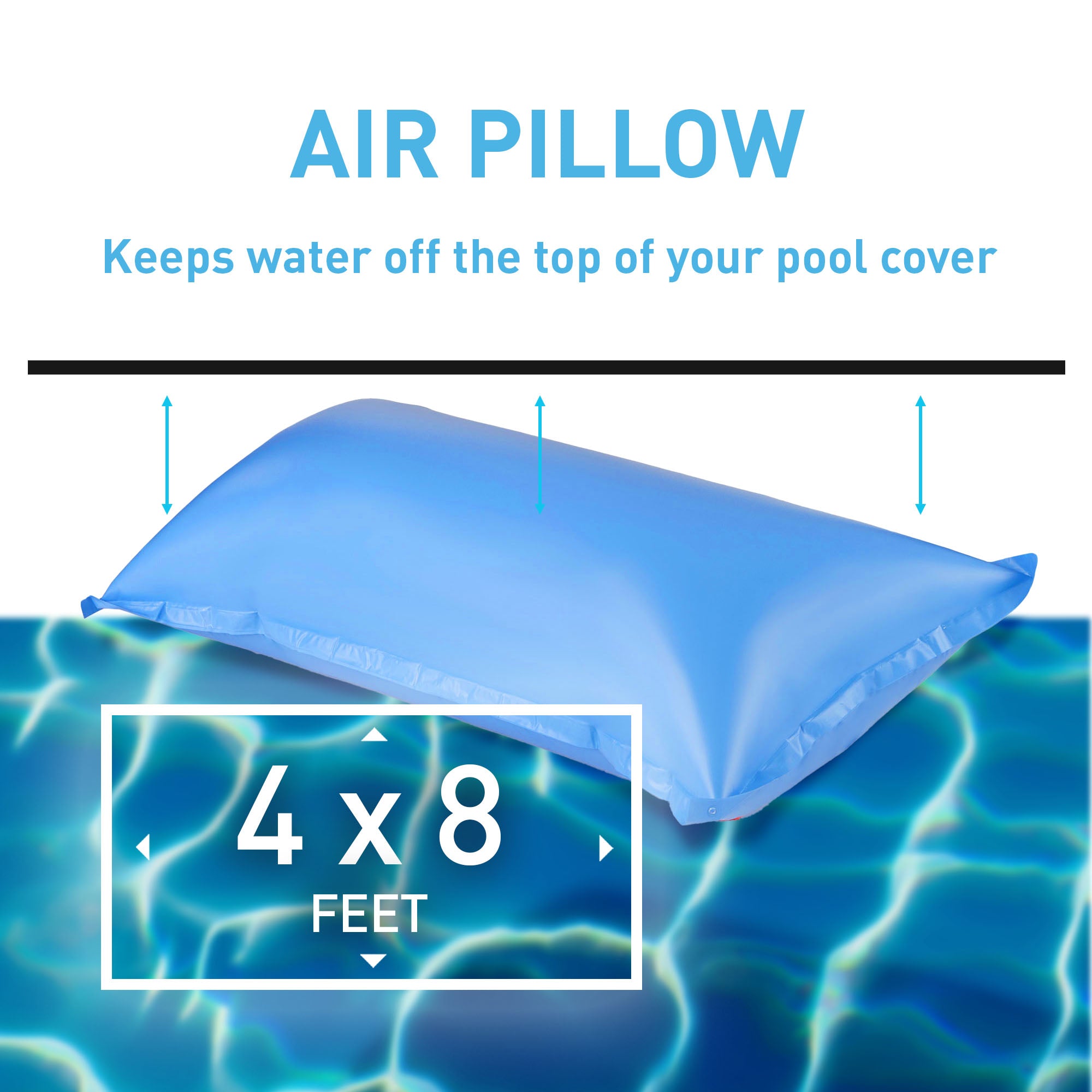 Swimline 24 Ft Round Above Ground Winter Pool Cover w/ 4'x8' Closing Air Pillow - VMInnovations