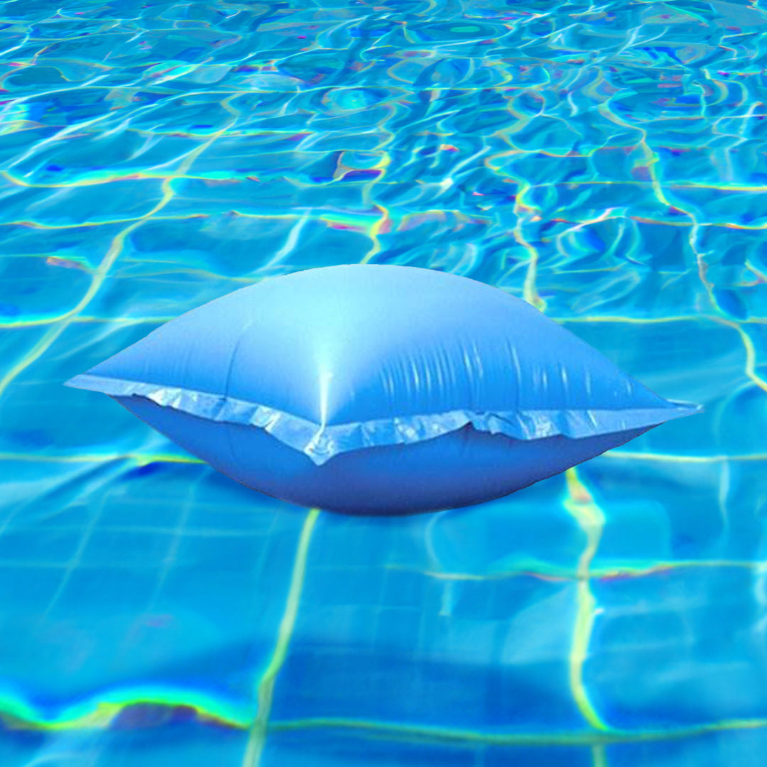 Swimline 24 Foot Round Swimming Pool Winter Cover and 3 4x4 Air Closing Pillows - VMInnovations