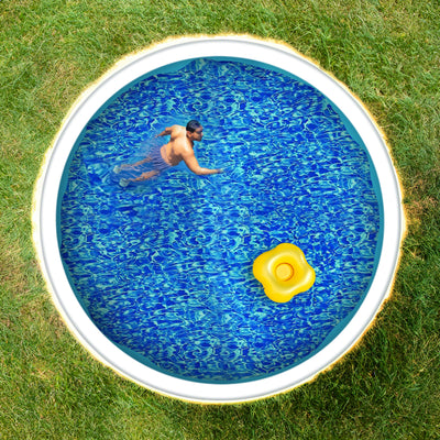 Swimline 15 Foot Swirl Blue Round Above Ground Pool Wall Overlap Liner(Open Box)