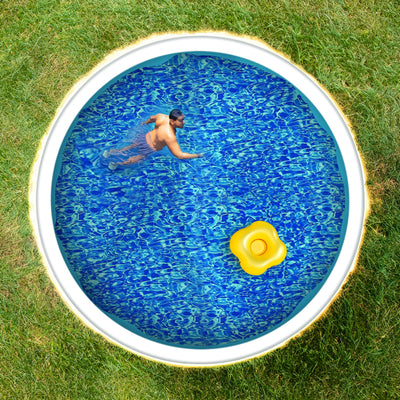 Swimline 15 Foot Swirl Blue Round Above Ground Pool Wall Overlap Liner(Open Box) - VMInnovations