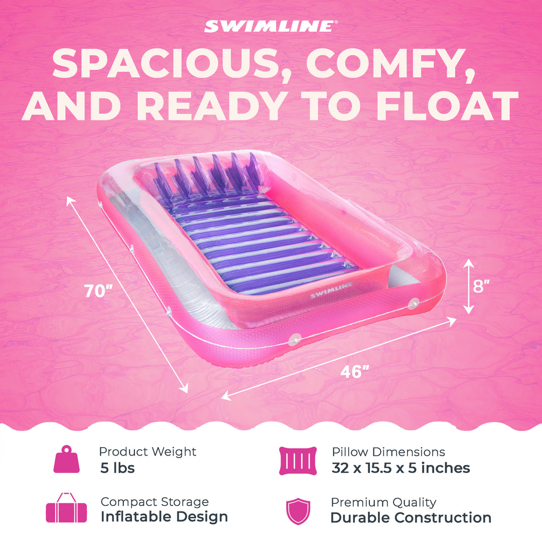 Swimline 71" Swimming Pool Inflatable Suntan Tub Float Lounge (Open Box)(4 Pack) - VMInnovations