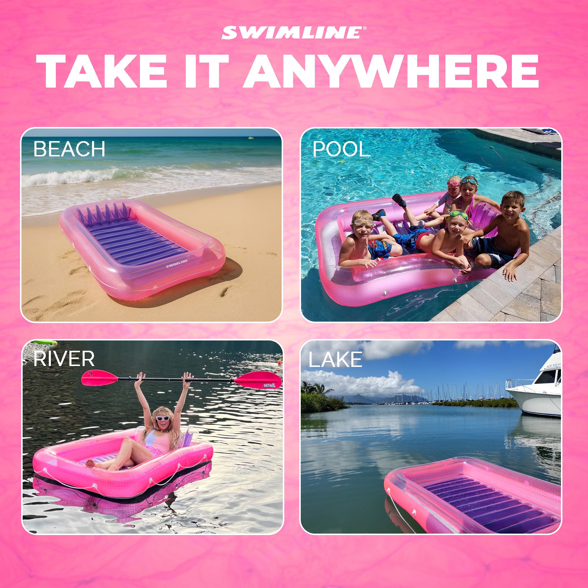 9052 71" Swimming Pool Inflatable Suntan Tub Float Lounge (Open Box)