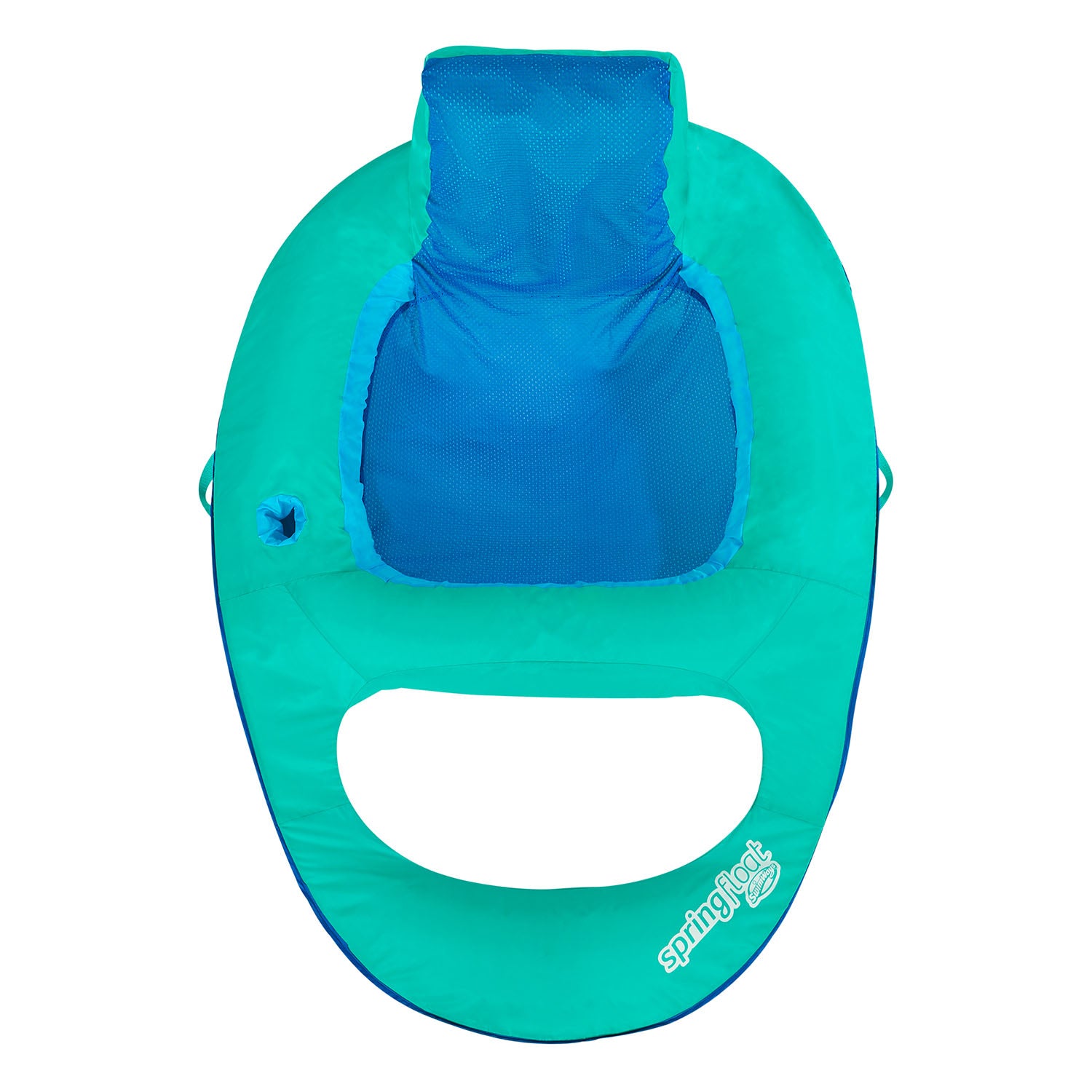 SwimWays Inflatable Twist & Fold Recliner Pool Float w/ Cup Holder (Open Box)