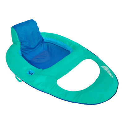 SwimWays Spring Float Recliner with Inflatable Twist & Fold Spring Pool Float