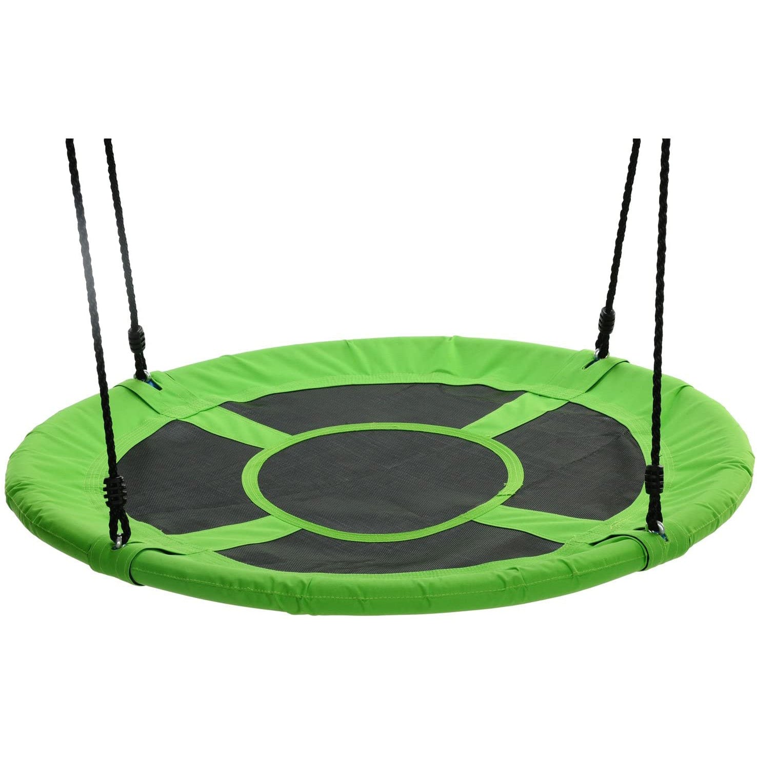 Swinging Monkey Giant 40 Inch Web Fabric Outdoor Family Play Saucer Swing, Green - VMInnovations