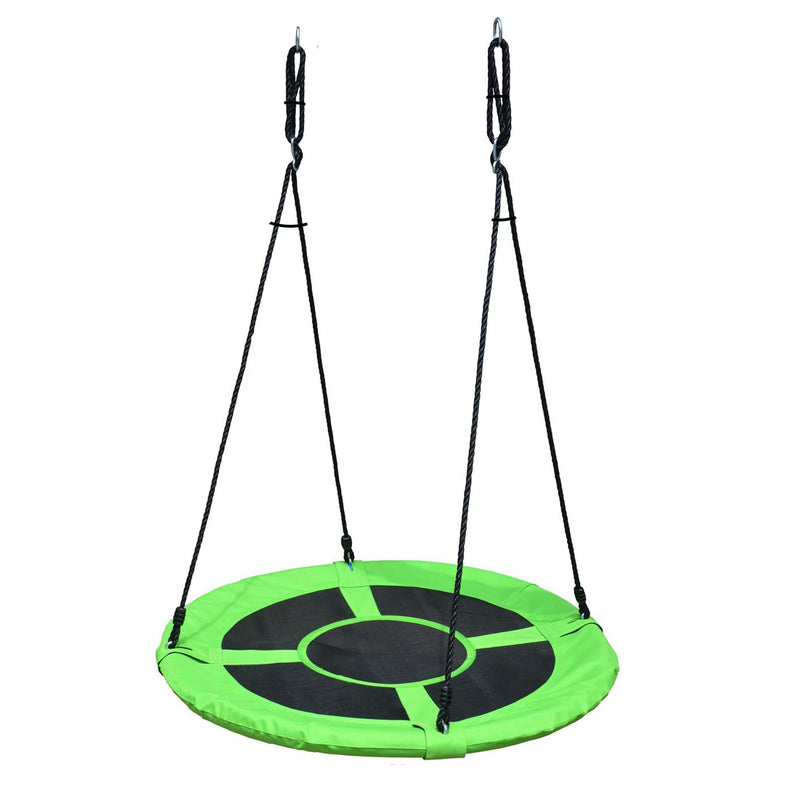 Swinging Monkey Giant 40 Inch Web Fabric Outdoor Family Play Saucer Swing, Green