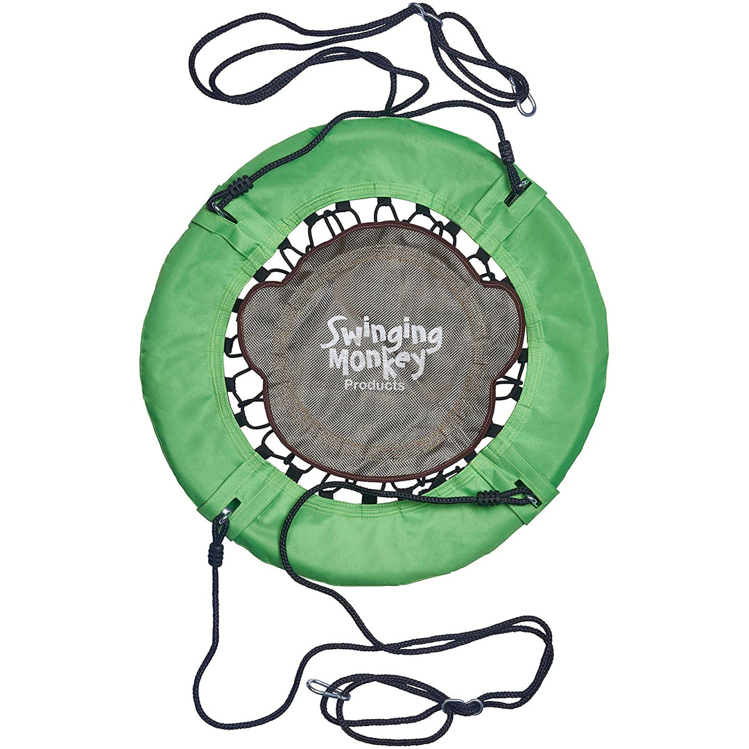 Swinging Monkey Giant 30" Bungee Outdoor Tree Saucer Swing, Green (Open Box) - VMInnovations