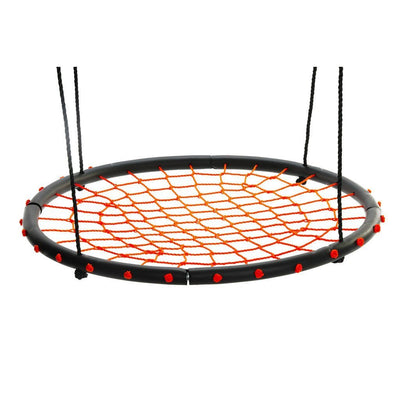 Swinging Monkey Giant 40" Spider Web Outdoor Tree Saucer Swing, Orange (2 Pack) - VMInnovations