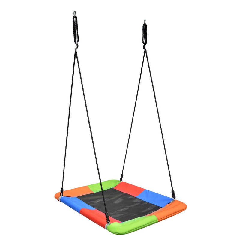 Swinging Monkey Giant 40" x 30" Square Mat Platform Play Swing, Rainbow (Used)