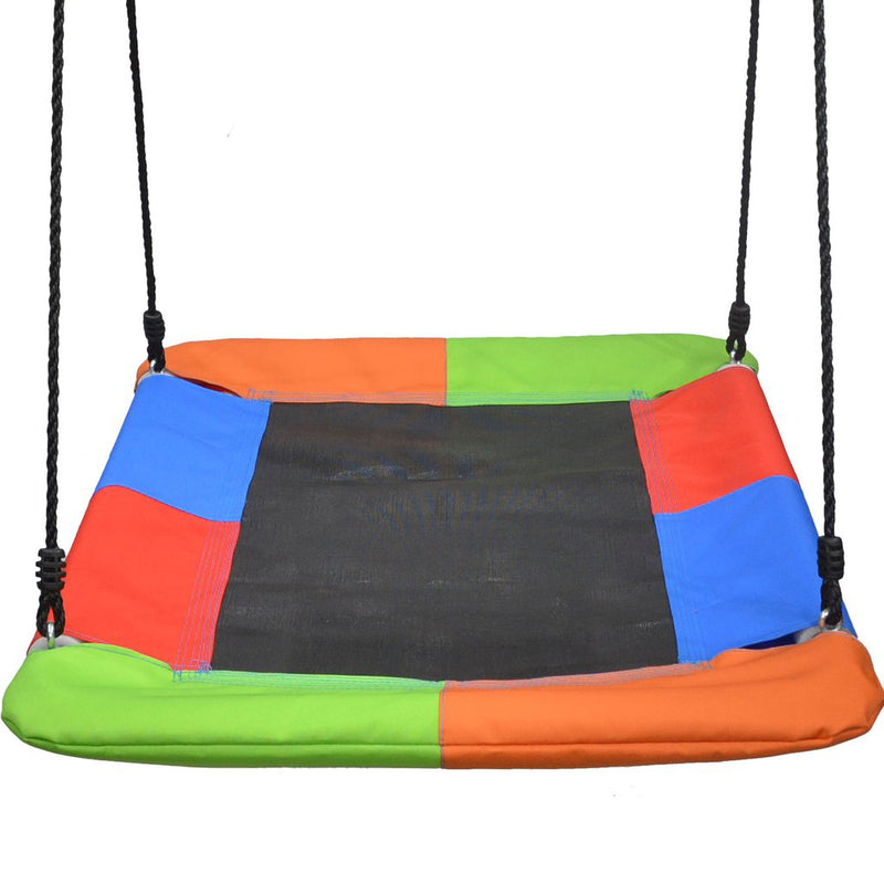 Swinging Monkey Giant 40" x 30" Square Mat Platform Play Swing, Rainbow (Used)