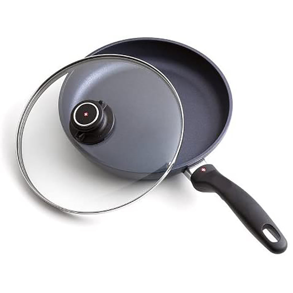 Swiss Diamond Nonstick Frying Pan Skillet w/ Glass Cover, 8 Inches (Open Box) - VMInnovations