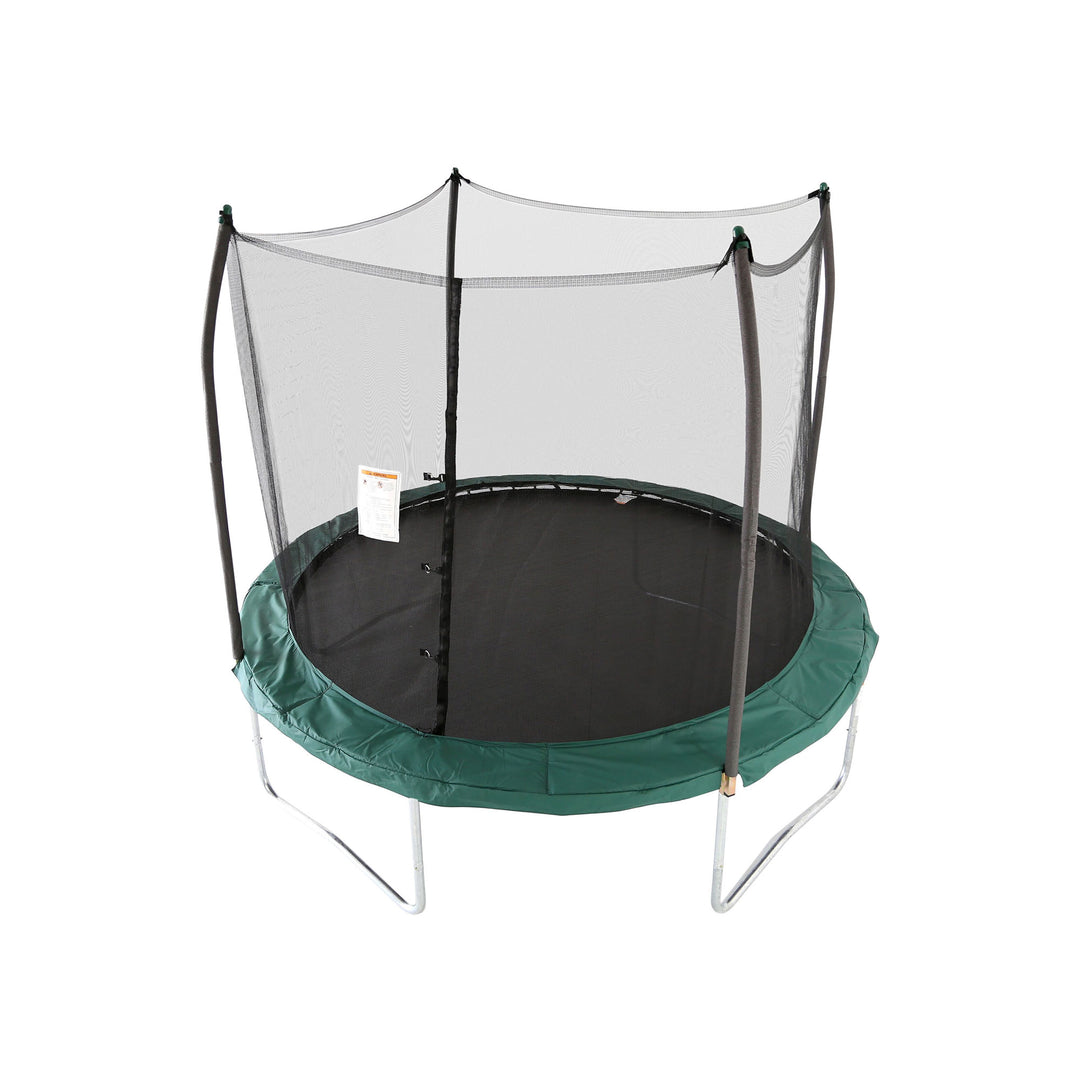 Skywalker Trampolines 10-Foot Round Outdoor Trampoline with Enclosure, Green