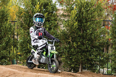 Razor SX350 McGrath Pneumatic Knobby Tires Electric Dirt Bike, Green (For Parts) - VMInnovations