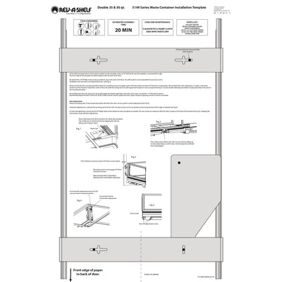 Rev-A-Shelf Double 35 Qt Pullout Cabinet Trash Can w/ Rev-A-Motion (Open Box)