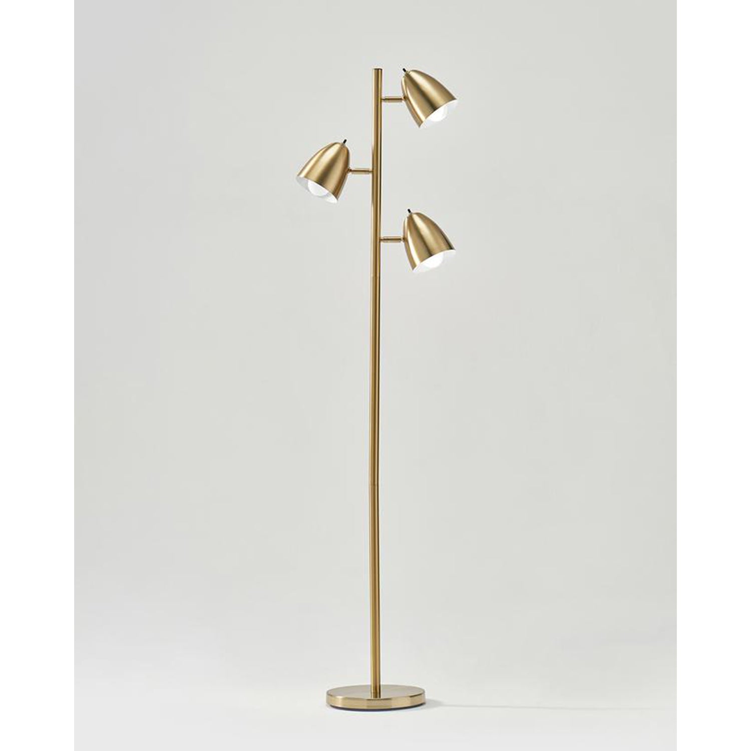 Brightech Jacob 3 Light Tree Floor Lamp Pole with LED Lights, Brass (Open Box) - VMInnovations