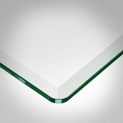Dulles 30" Square Beveled Edge 1/2" Thick Tempered Glass Table Top (Open Box)