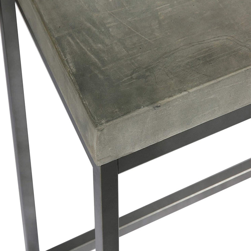 Wallace & Bay Onyx 22" Concrete Style Top Square Side End Table, Gray(For Parts)