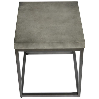 Wallace & Bay Onyx 22" Concrete Style Top Accent Side End Table, Gray (Used)