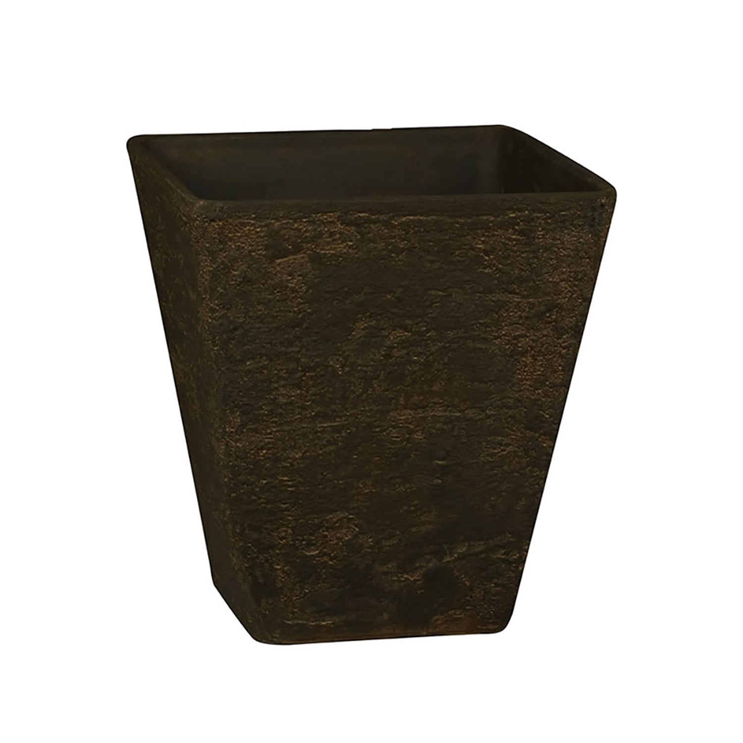 HC Companies KTS16000E59 16 Inch Tahoe Outdoor Square Planter Pot, Falcon Brown - VMInnovations