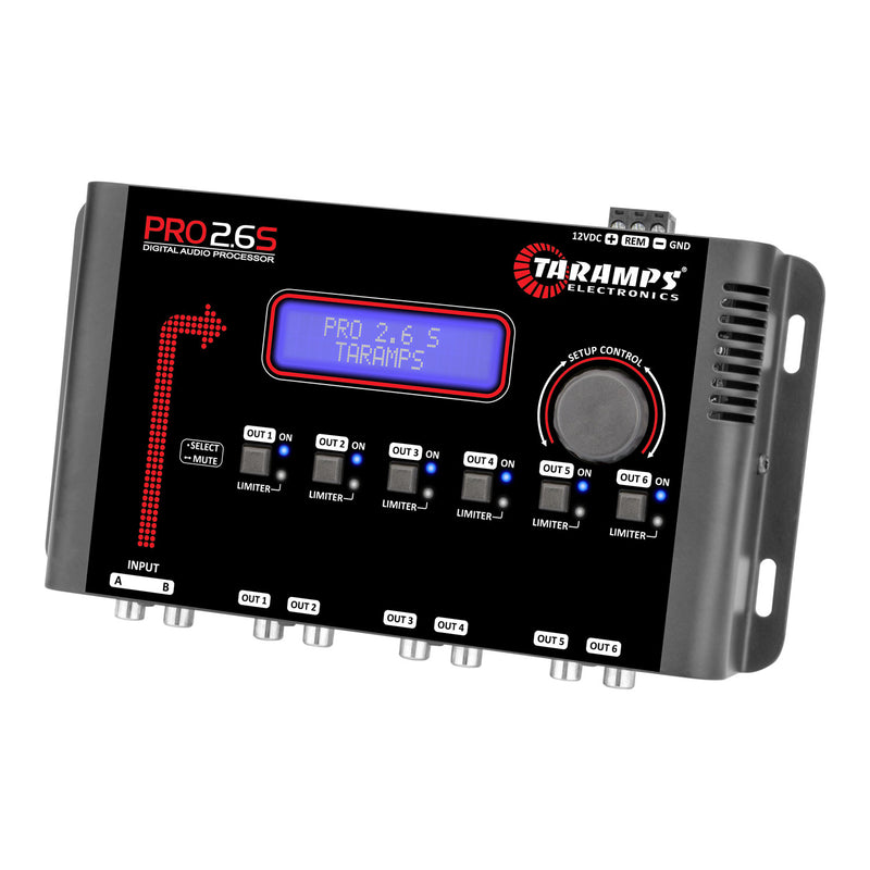 Taramps 900727 Pro 2.6S Audio Digital Processor with QPower Installation Kit