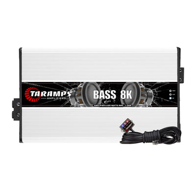 Taramps BASS 8K 8000 Watt RMS Mono Amp and QPower Amplifier Installation Kit