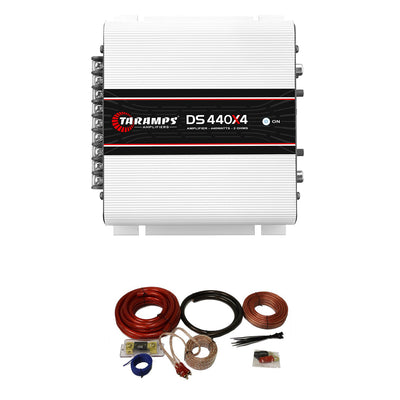 Taramps DS 440X4 Car Audio 4 Channel Amplifier with QPower Installation Kit