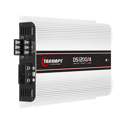 Taramps DS 1200X4 Car Audio 4 Channel Amplifier with QPower Installation Kit