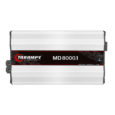 Taramps MD 8000 Watt RMS 1 Ohm Monoblock Amp and QPower Amplifier Install Kit