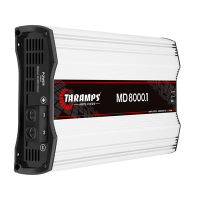 Taramps MD 8000 Watt RMS 1 Ohm Monoblock Amp and QPower Amplifier Install Kit