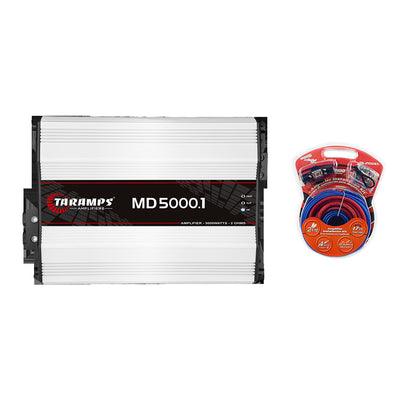 Taramps Class D 5000.1 Automotive Mono Amplifier w/ Audiopipe Installation Kit