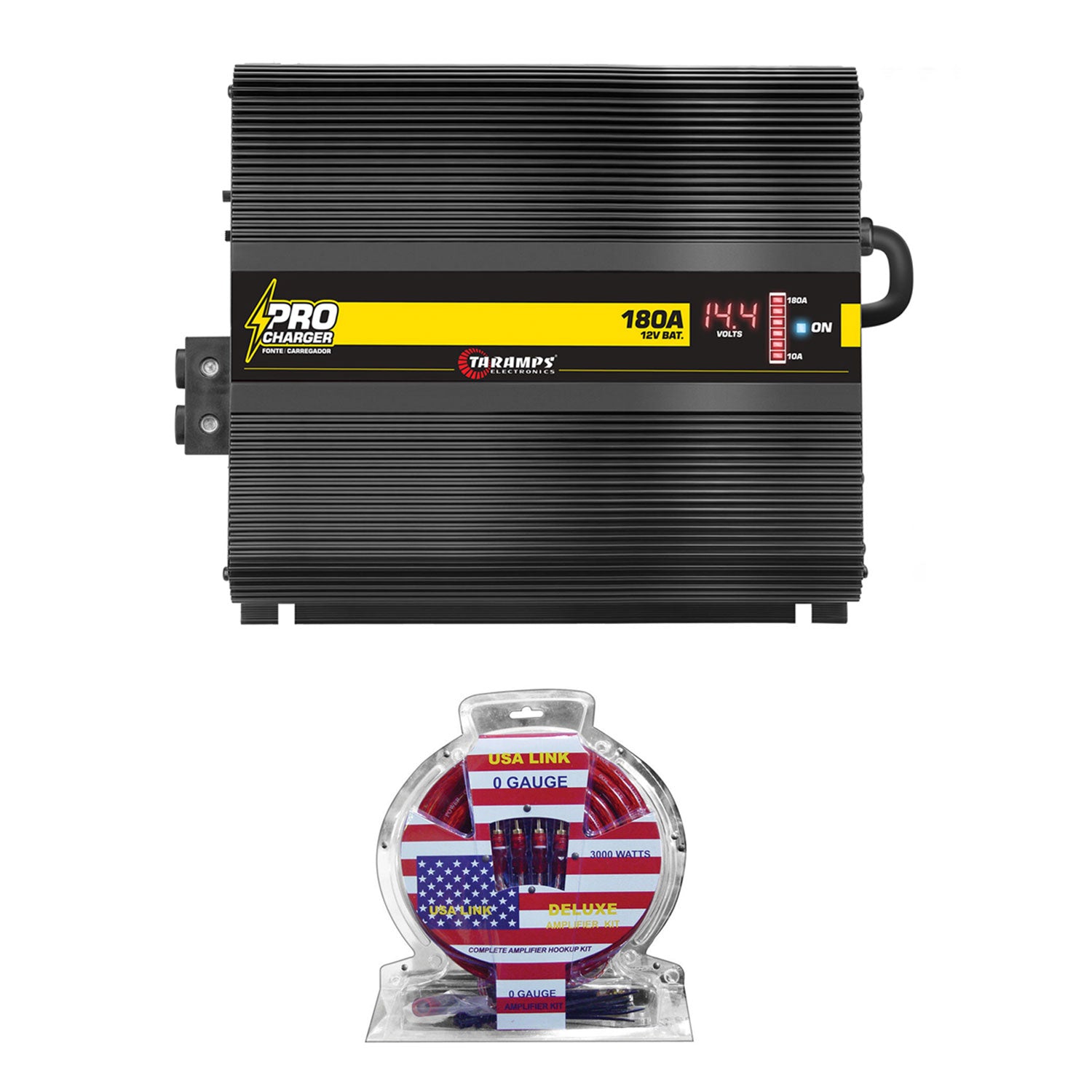 Taramps Procharger 12 Volt 2590 Watt Power Charger and QPower Amp Install Kit