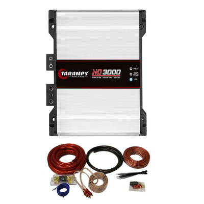 Taramps Automotive Mono Amplifier Bundle with QPower Wiring Installation Kit
