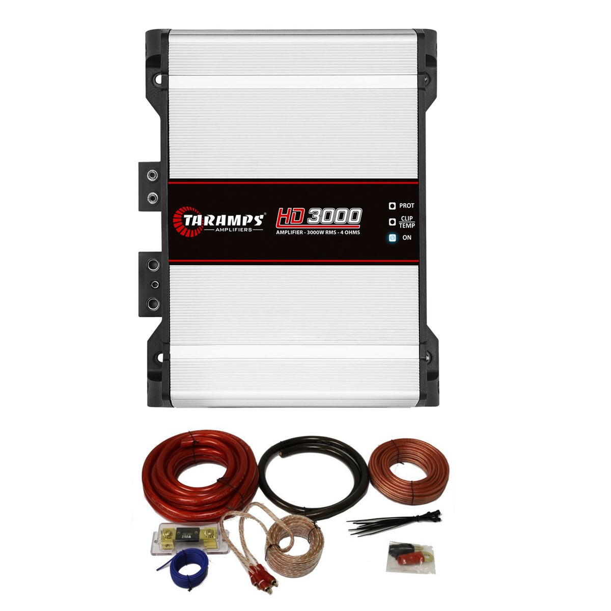 Taramps Automotive Mono Amplifier Bundle with QPower Wiring Installation Kit
