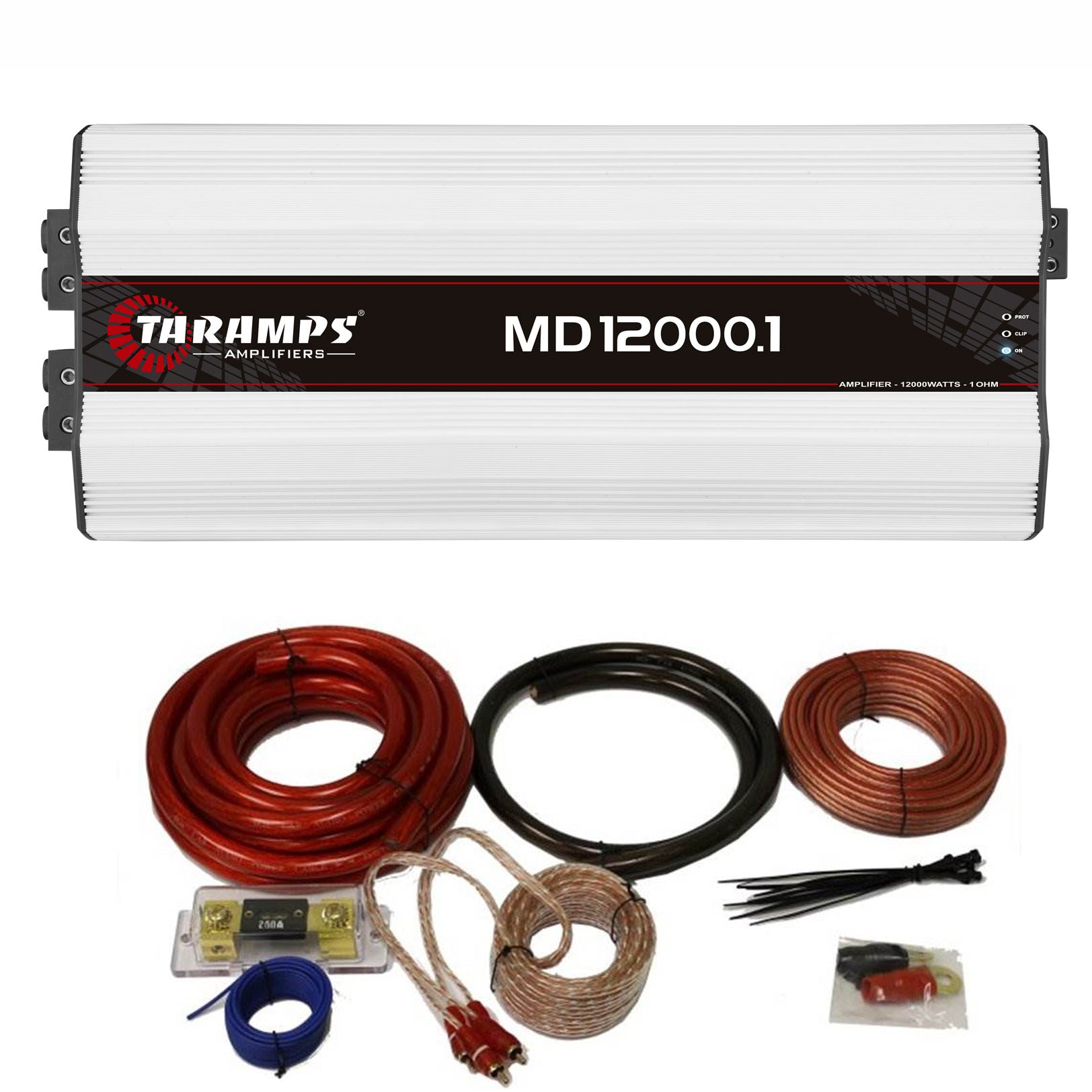 Taramps Auto Sound Systems Mono Amplifier Bundle with QPower Installation Kit
