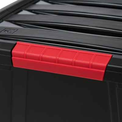 IRIS 32 Quart Stack and Pull Storage Container Box Bin System w/ Lids (6 Count)