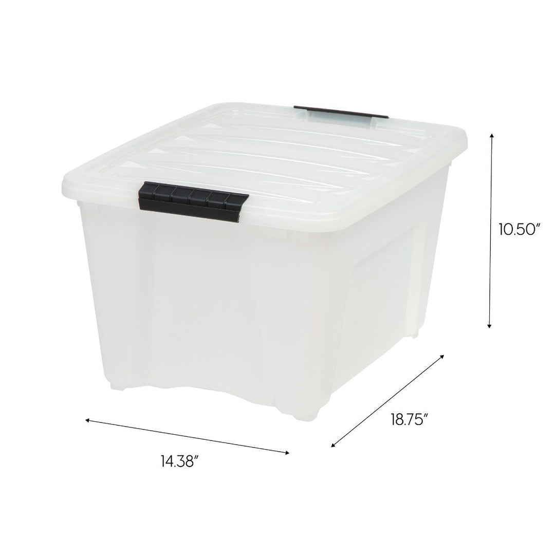 IRIS 32 Quart Stack and Pull Storage Box Bin System w/ Lids (6 Count) (Open Box) - VMInnovations