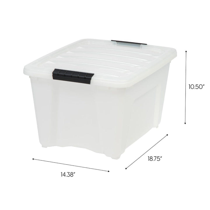 IRIS 32 Quart Stack and Pull Storage Box Bin System w/ Lids (6 Count) (Open Box) - VMInnovations