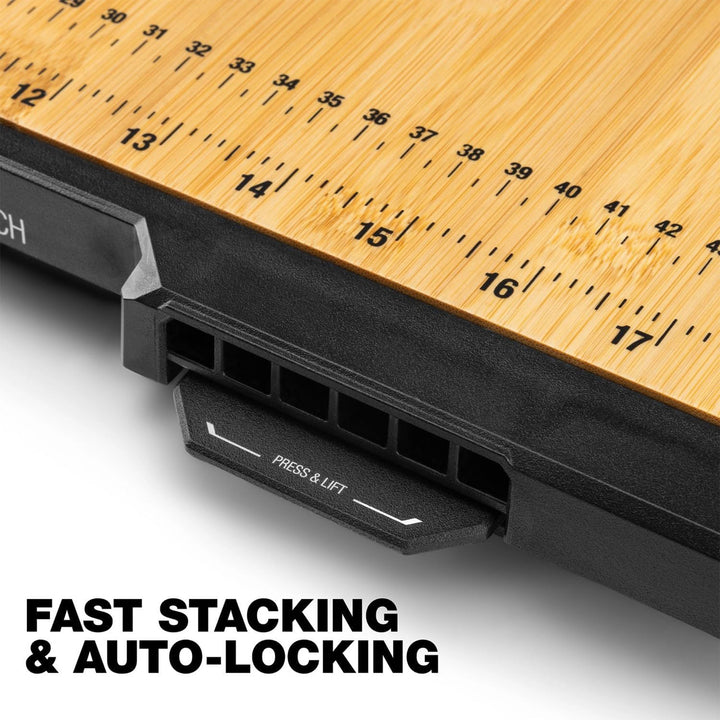 ToughBuilt StackTech Work Surface, Bamboo Wooden Flat Top Station (Open Box)