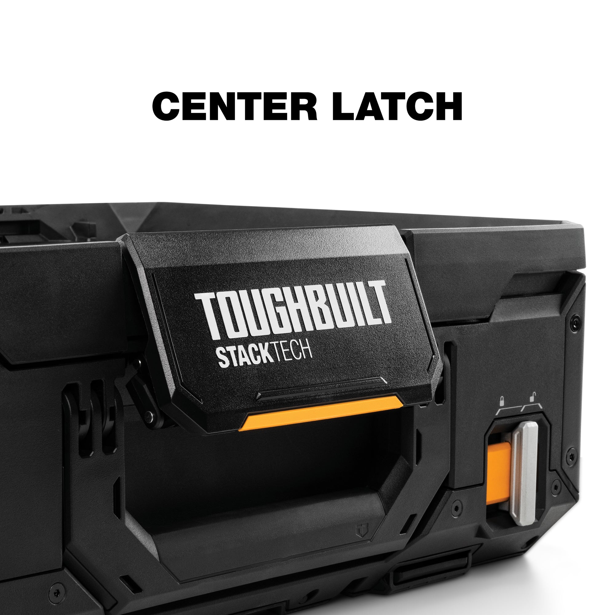 ToughBuilt StackTech Lockable Tool Box, Durable Plastic Storage Organizer, Black - VMInnovations
